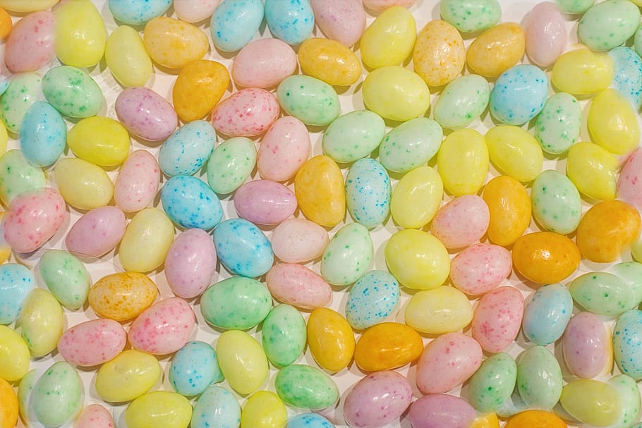 assorted-color candy lot, easter, jelly beans, pastels, background, HD wallpaper