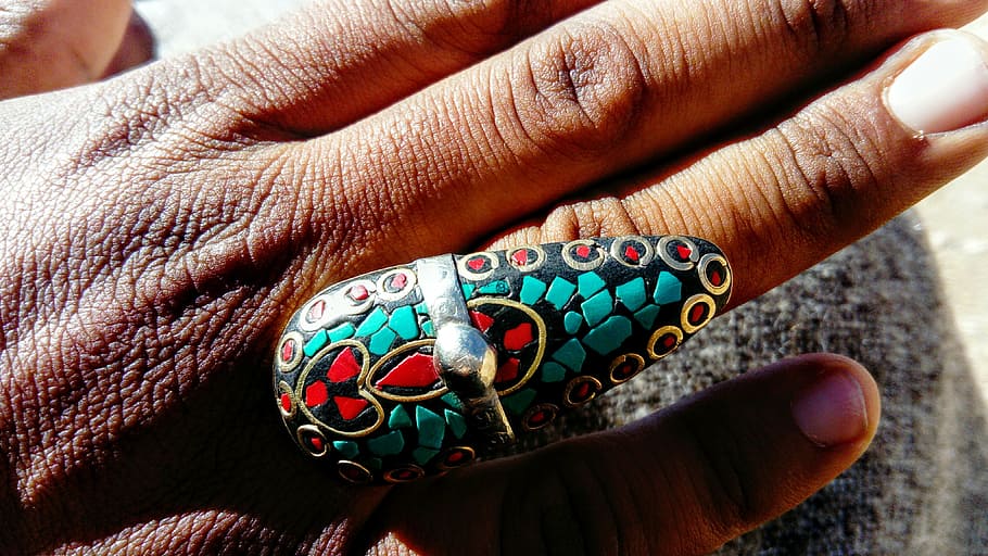 silver, hand, ring, morocco, berber, the style of the country HD wallpaper