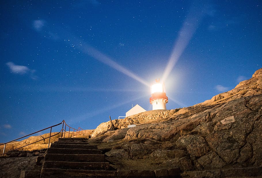 Lindesnes, Sunset, Norway, Evening, guy, night, easy, the light on the HD wallpaper