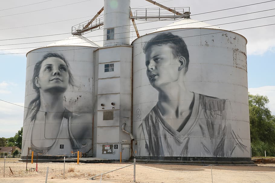 Online crop | HD wallpaper: wheat silo, art, country victoria, brim ...