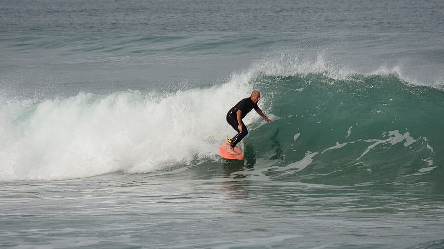 surfing, ocean, surfer, wave, male, water, sea, sport, fun HD wallpaper