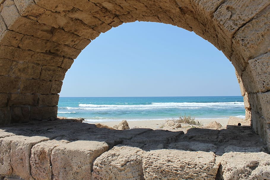 arch, architecture, aqueduct, ancient, stone, travel, tourism HD wallpaper
