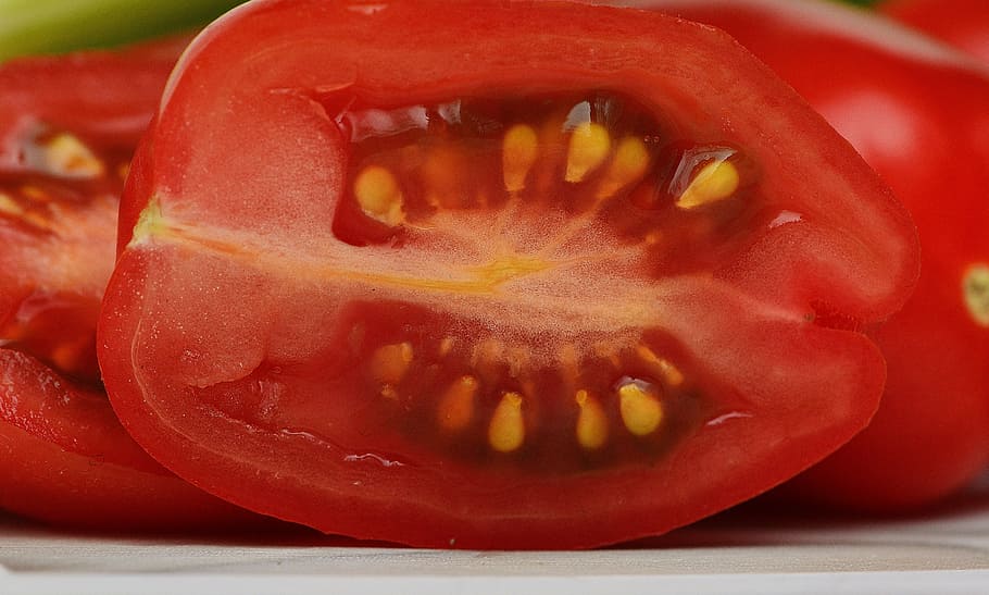 tomatoes, sliced, vegetables, macro, red, food, garden, healthy HD wallpaper