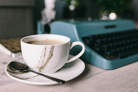 Working with old typewriter in the rainy day, vintage, workspace HD wallpaper