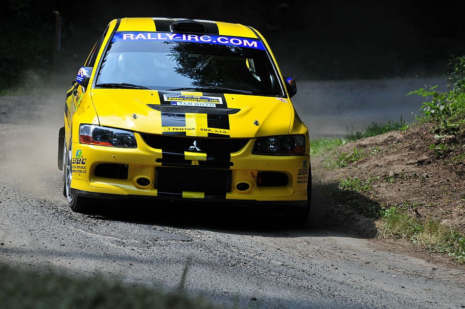 rally, yellow, car, transportation, mode of transportation HD wallpaper