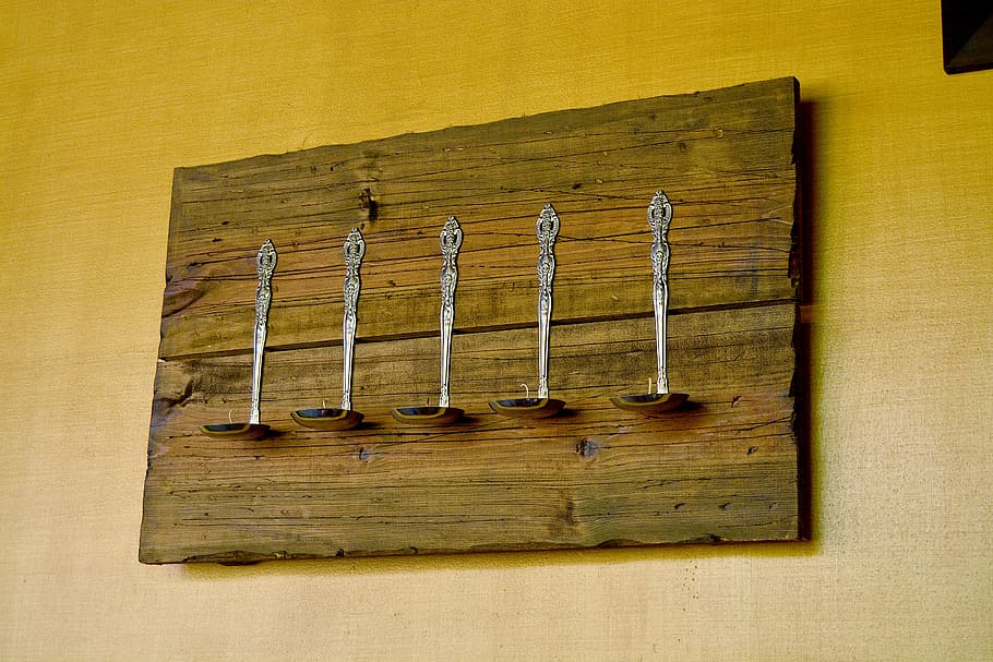Ladles, Box, Framework, Wall, Kitchen, trim, wood - material HD wallpaper