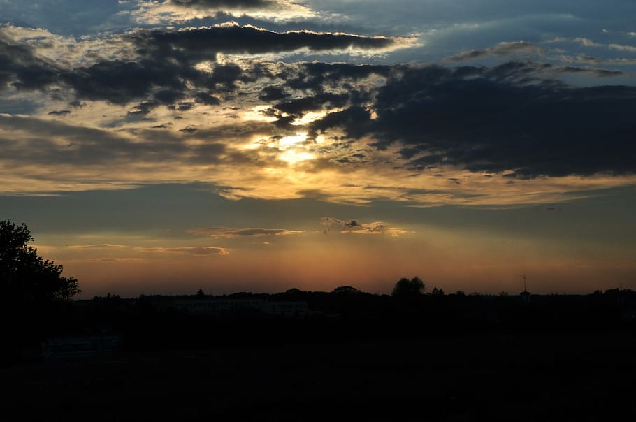 sunset, city, evening, sky, cloud - sky, scenics - nature, beauty in nature HD wallpaper