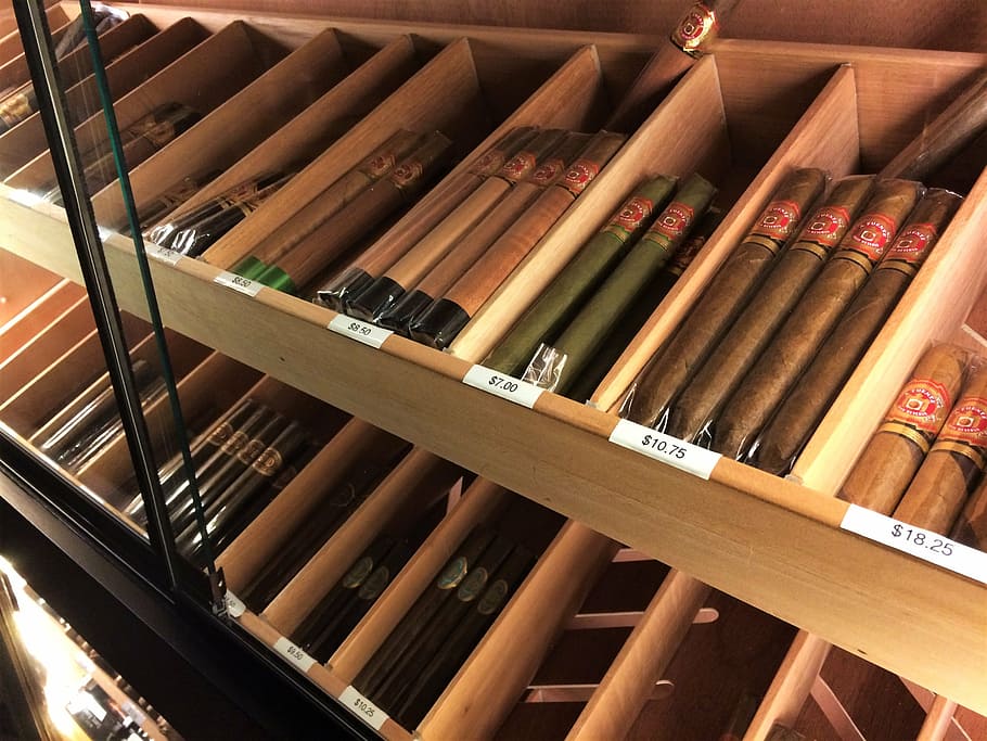 cigar, bar, tobacco, havana, vintage, relax, party, smoke, luxury, HD wallpaper