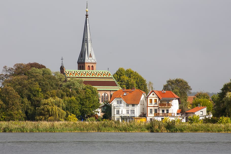 werder, potsdam, church, building, chapel, architecture, built structure, HD wallpaper