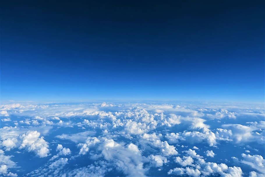 nature, sky, clouds, blue planet, cloud - sky, cloudscape, atmosphere HD wallpaper
