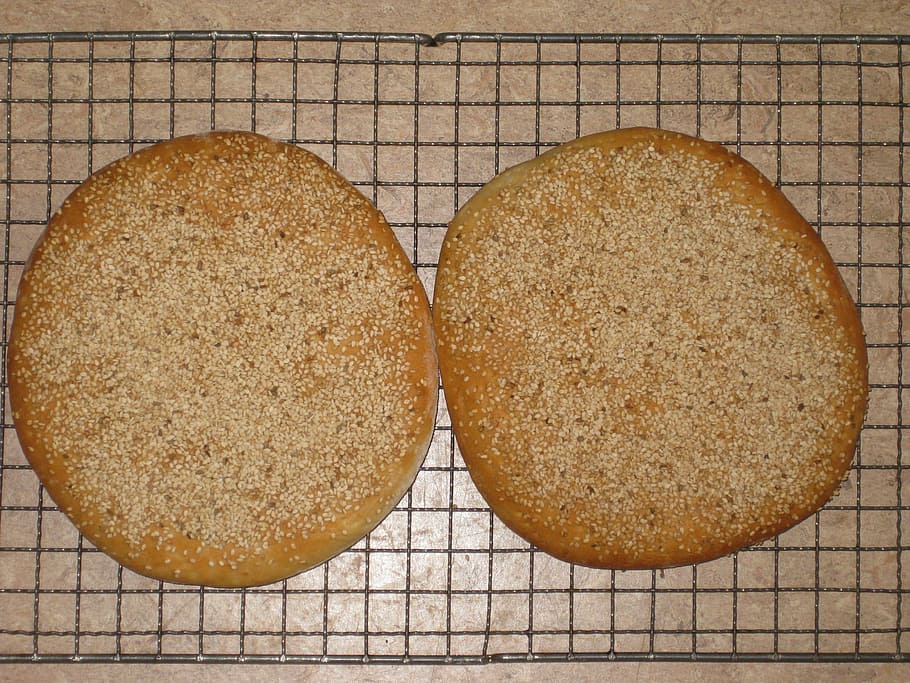 bread, flat bread, sesame, frisch, cool down, food, eat, loaf HD wallpaper
