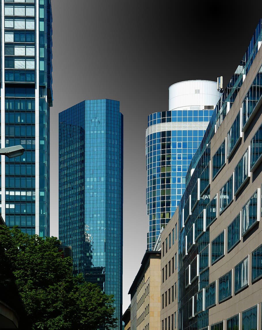 skyline, skyscraper, skyscrapers, architecture, frankfurt, building HD wallpaper
