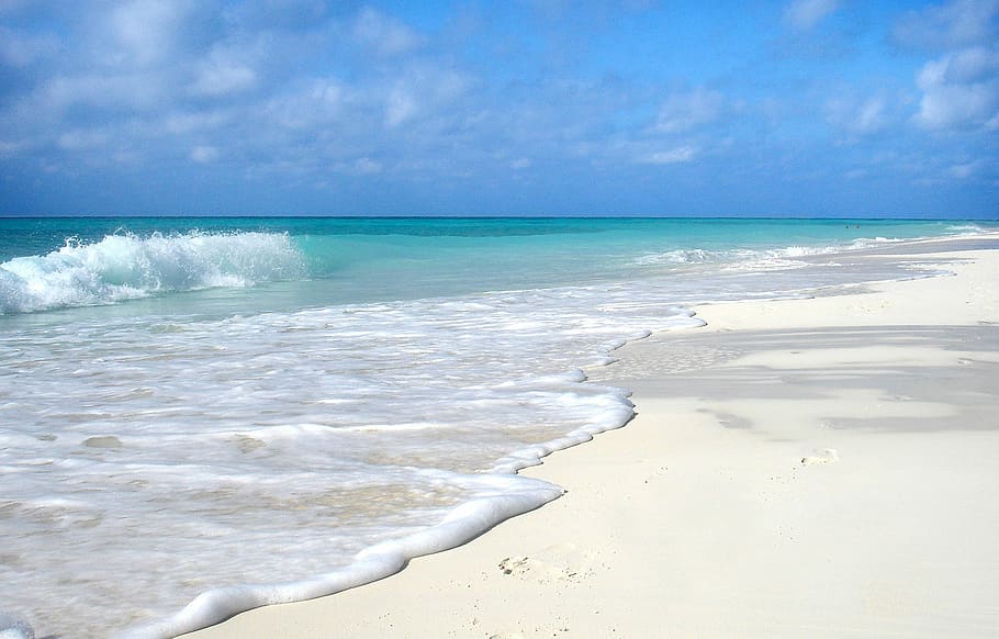 Beach and Ocean landscape in Cuba, photos, horizon, landscapes, HD wallpaper