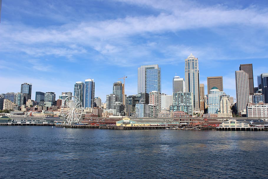 seattle, view, skyline, architecture, city, built structure HD wallpaper
