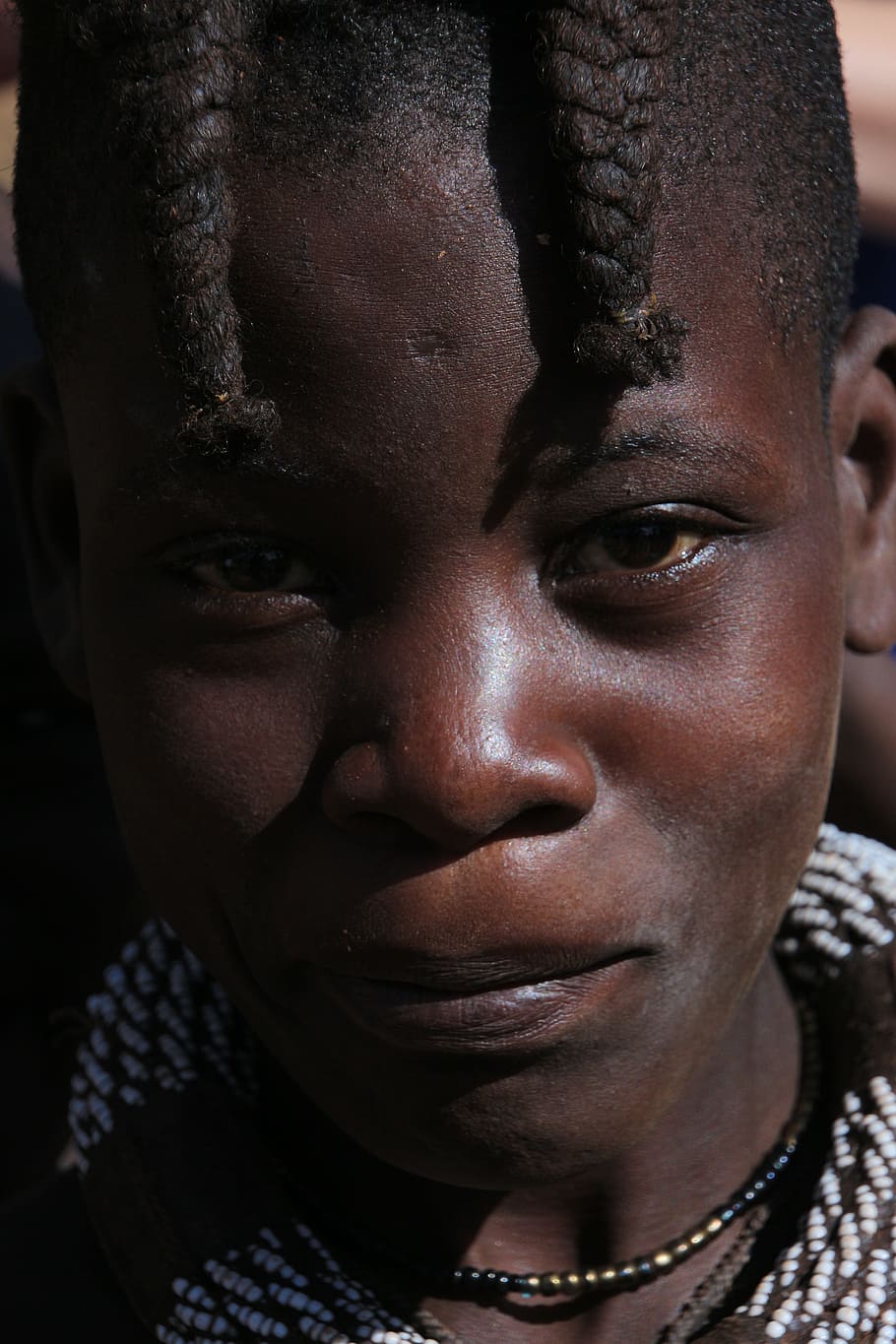 close-up photography of human face, namibia, himba, africa HD wallpaper