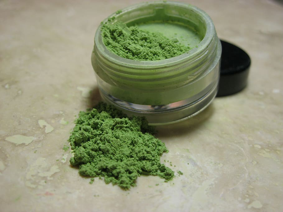 container filled with green powder, Make Up, Cosmetics, Eyeshadow HD wallpaper
