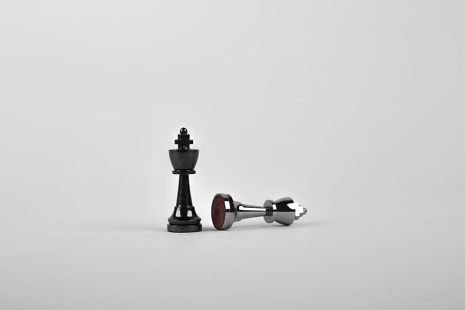 battle, black, board game, chess, chess pieces, close-up view, HD wallpaper