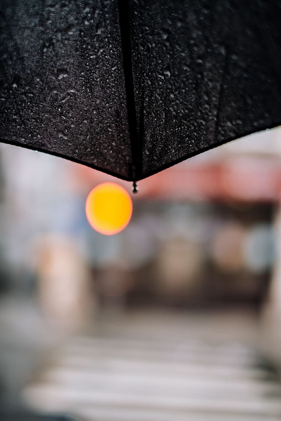rain, water, drops, black, umbrella, focus on foreground, close-up HD wallpaper