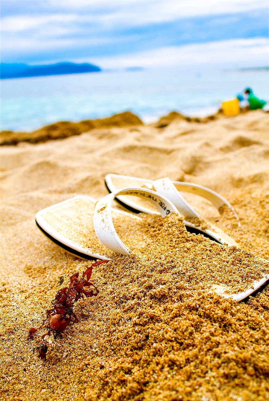 Beach, Sandals, Summer, Vacation, Travel, sea, holiday, summertime HD wallpaper