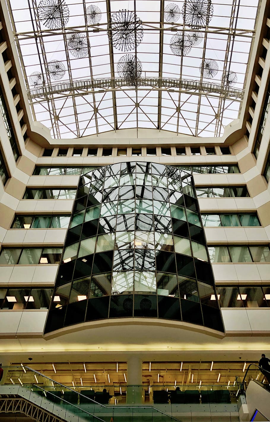 white and black glass building, high-rise building, architecture HD wallpaper