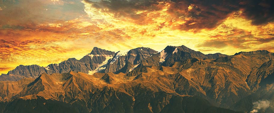 india, himalayas, landscape, nature, mountain, sky, hill, scenery, HD wallpaper