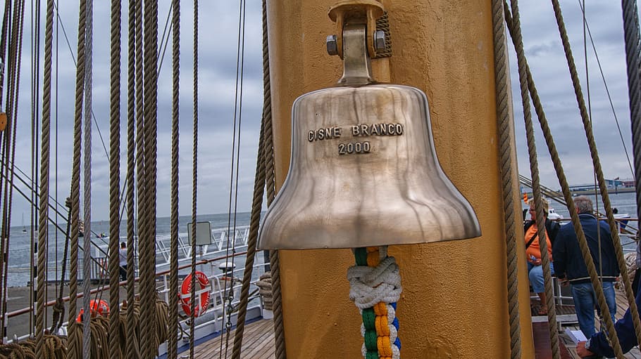 Ship, Call, Boating, Sailing, scheepsbel, sea, bottle, no people HD wallpaper