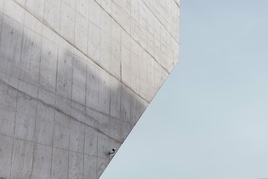 white concrete building at daytime, architecture, cctv, wall HD wallpaper