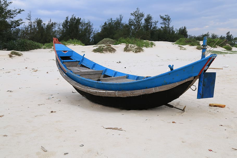 Boat, Sand, Beach, single object, nautical vessel, transportation HD wallpaper