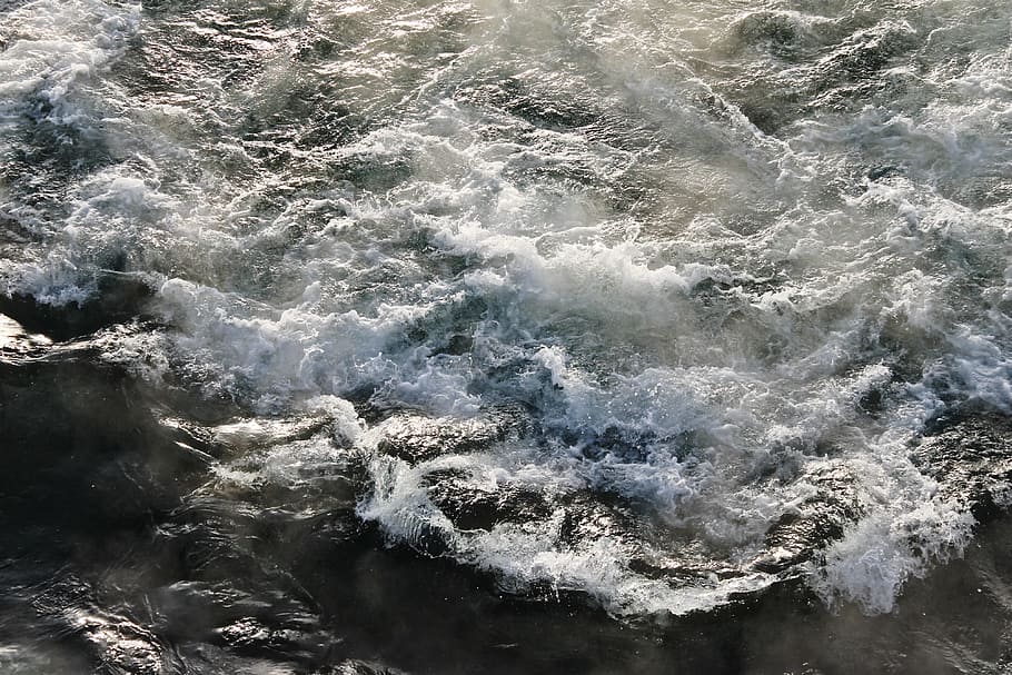 body of water photography, river, nature, stream, water color HD wallpaper