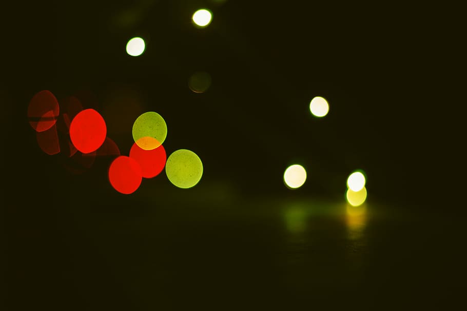 bokeh photography of LED lights, night, bokeh background, light photography HD wallpaper
