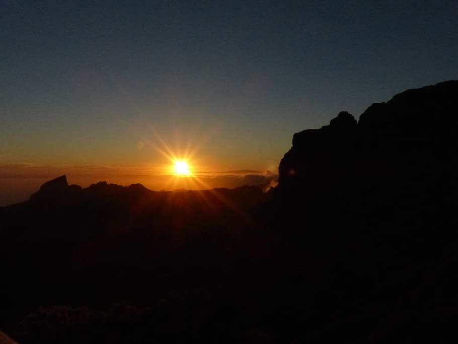 Sunset, Teno, Mountains, Back Light, teno mountains, tenerife HD wallpaper