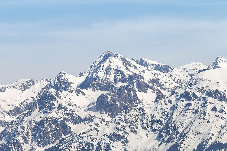 landscape photography of mountain covered by snow, mountain covered of white snow HD wallpaper