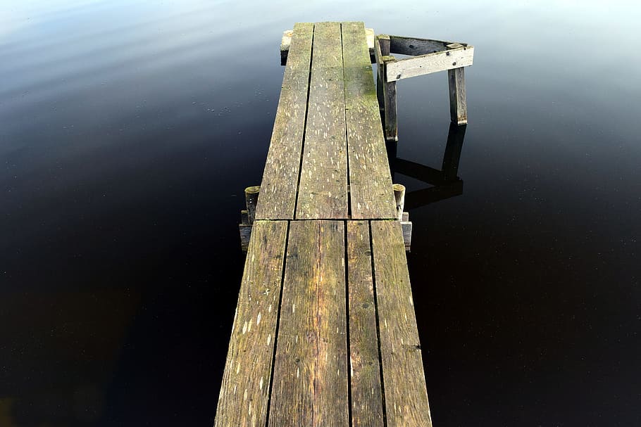 web, wood, away, lake, pond, water, boardwalk, battens, wooden slats HD wallpaper
