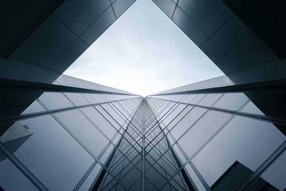 worms eye view of building during daytime, low-angle photo high-rise building HD wallpaper