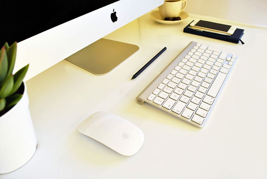 imac, iphone, computer, mobile, white, device, modern, desktop HD wallpaper