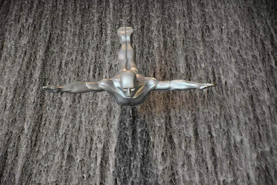 dubai mall, waterfall, uae, emirates, day, no people, strength, HD wallpaper
