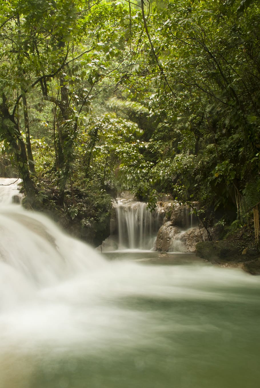 waterfall, long exposure, river, stream, nature, cascade, motion HD wallpaper