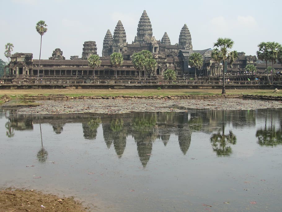 Angkor Wat, cambodia, siem reap, temple, landmark, culture, ruins, HD wallpaper