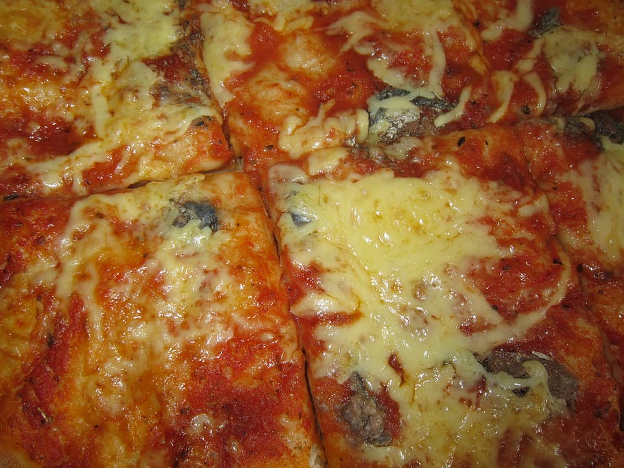 pizza, kitchen, cook, bake, lunch, cheese, substantial, meal HD wallpaper