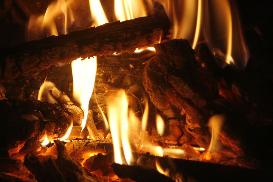 fire, fireplace, firebox, burn, burning, flame, fire - natural phenomenon HD wallpaper