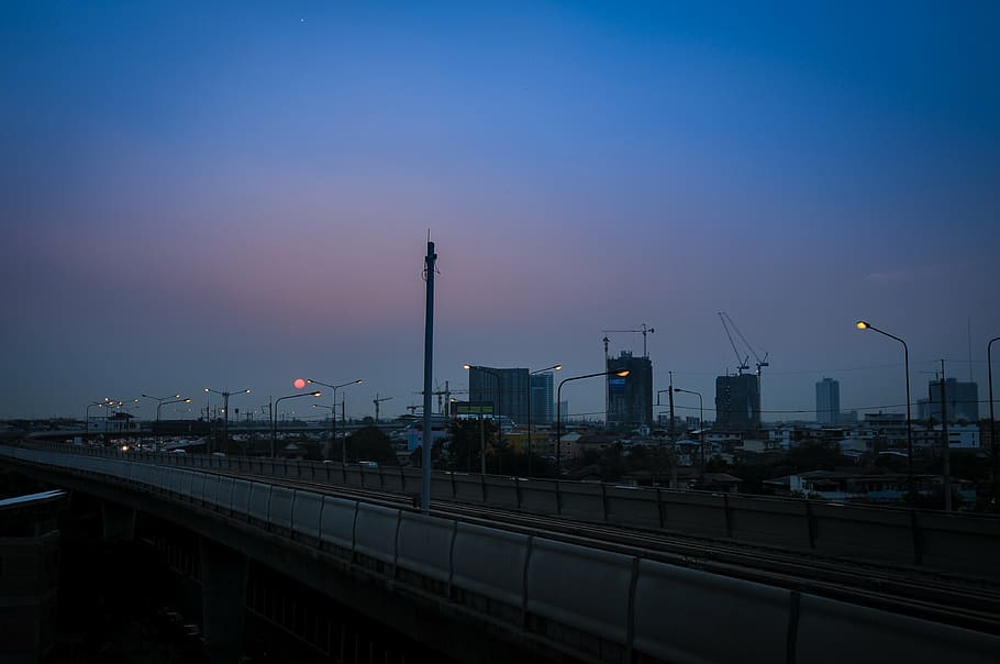 sunset, dusk, twilight, silhouette, sky, architecture, built structure HD wallpaper