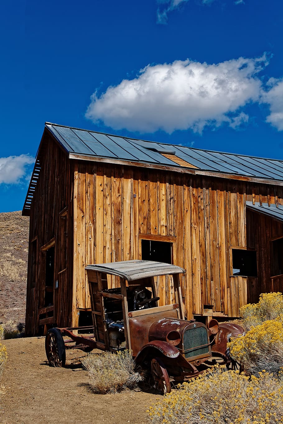 allows, nevada, usa, desert, america, leave, travel, blue, ghost town HD wallpaper