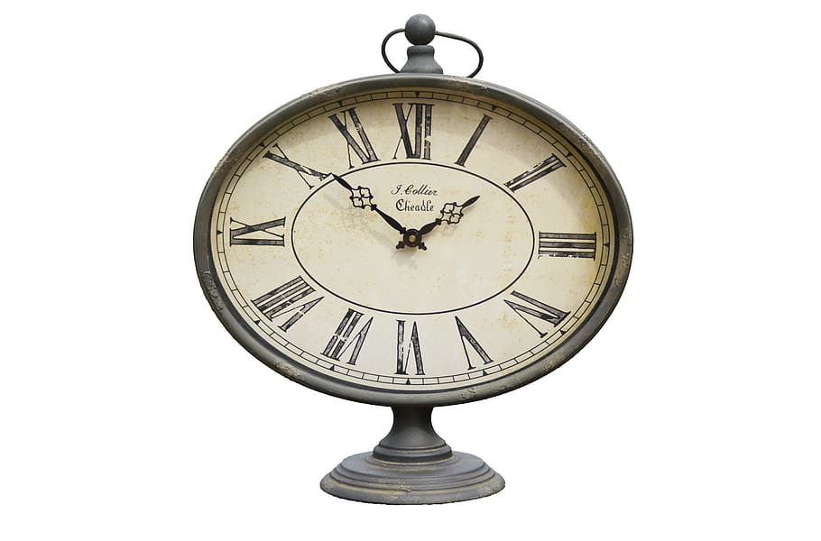close up photo of table clock, vintage, time, retro, old, antique HD wallpaper