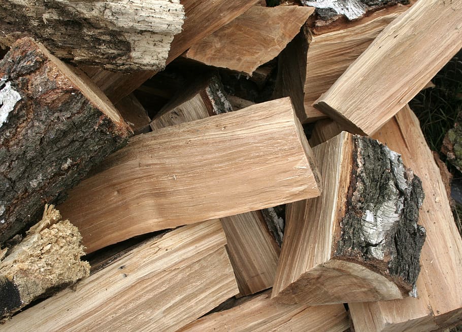tree, fuel, wood, stack, nature, background, firewood, wood - Material HD wallpaper