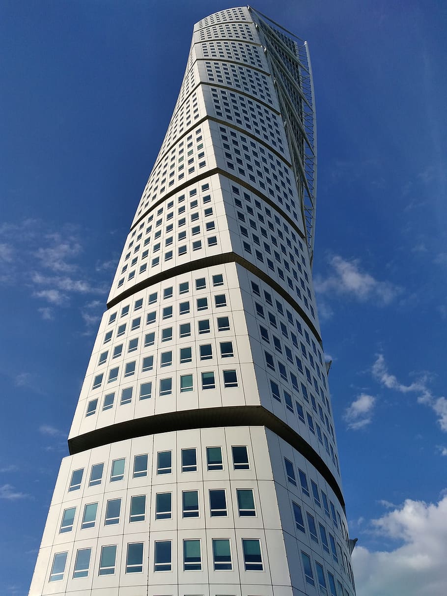 turning torso, malmö, architecture, landmark, building, skyscraper, HD wallpaper