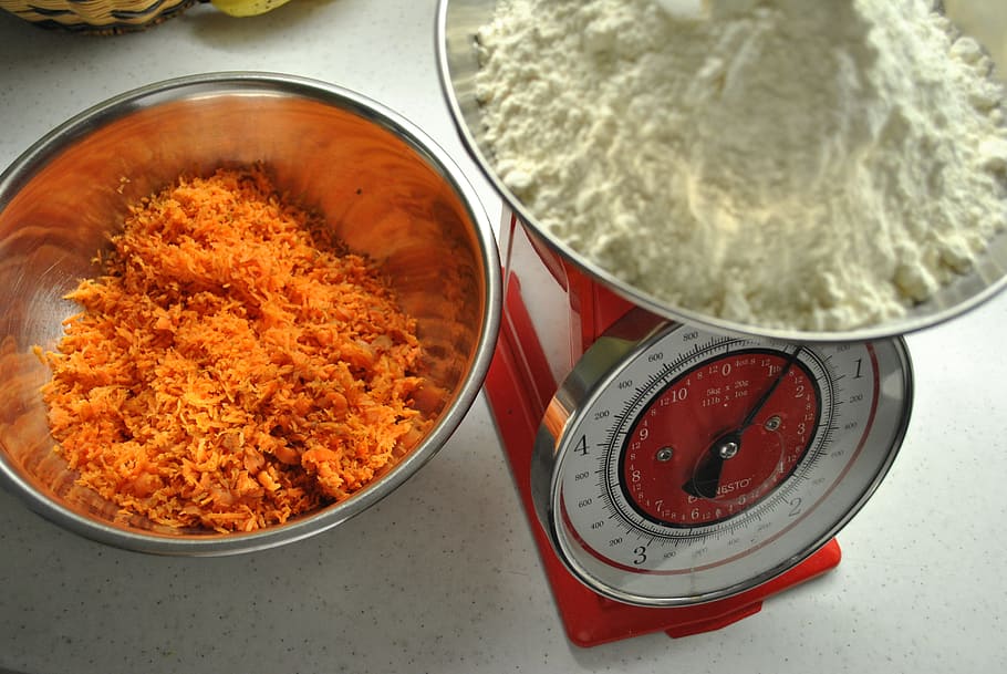 baking, flour, carrot, bakery, pastry, food, kitchen, cooking HD wallpaper