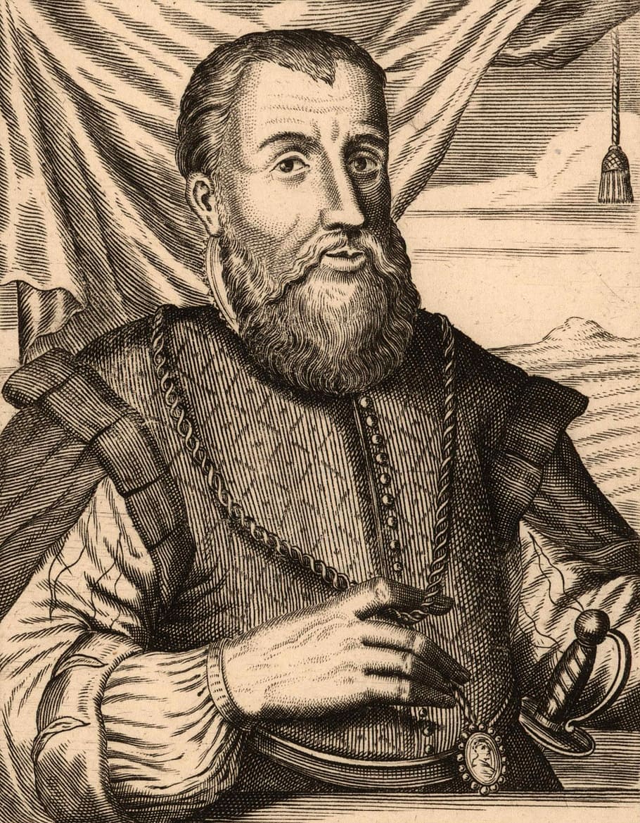 Diego Velázquez de Cuéllar, conquistador of Cuba, drawing, explorer