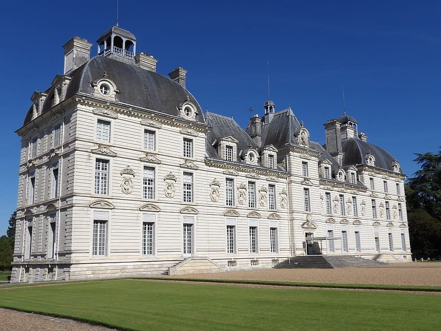 Cheverny, Château De La Loire, architecture, france, tintin, HD wallpaper