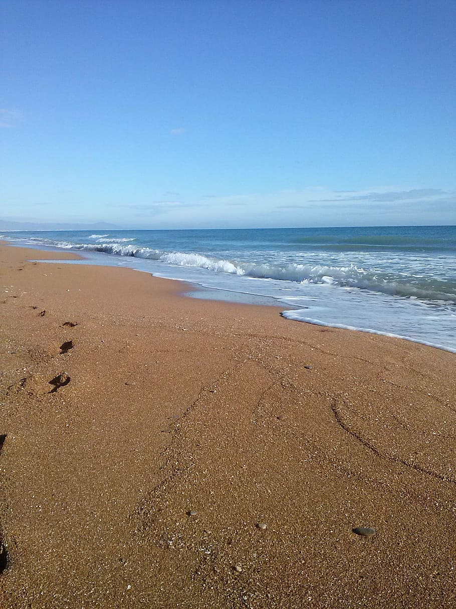 Sea, Sand, Mediterranean, Beach, blue, landscape, denia, sky HD wallpaper