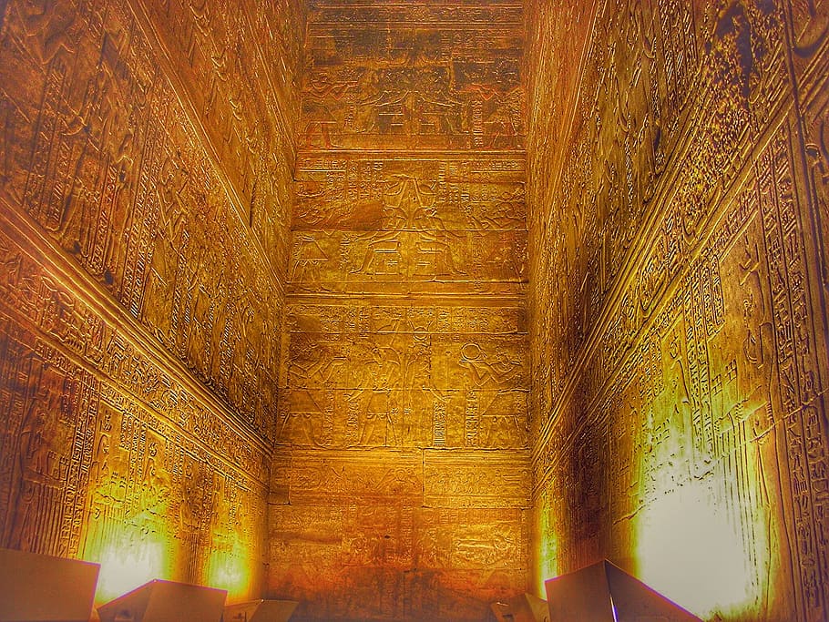 Edfu, Egypt, Antique, horustempel, antique egypt, places of interest, HD wallpaper